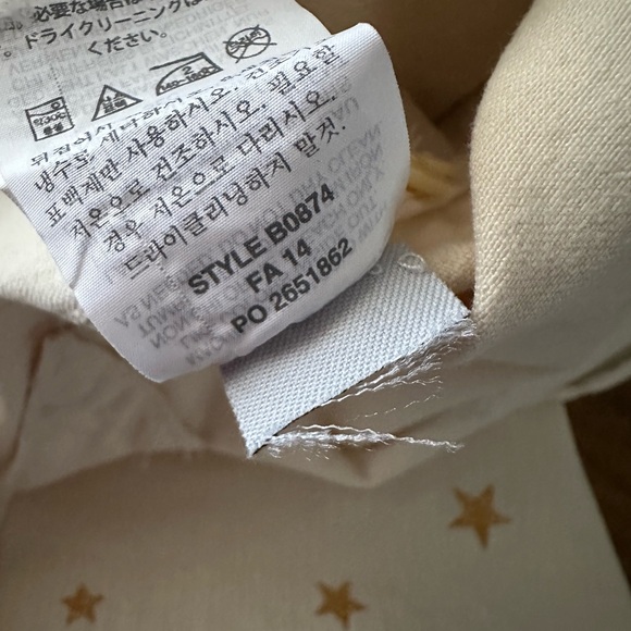 J. Crew Off White Ecru Button down Shirt with Gold Stars size Small - Picture 9 of 9